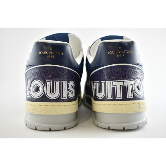 Louis Vuitton NYC Pop Up Exclusive Blue Low Top Trainer Sneaker LV 8 US 9 9.5 - Picture 10 of 12